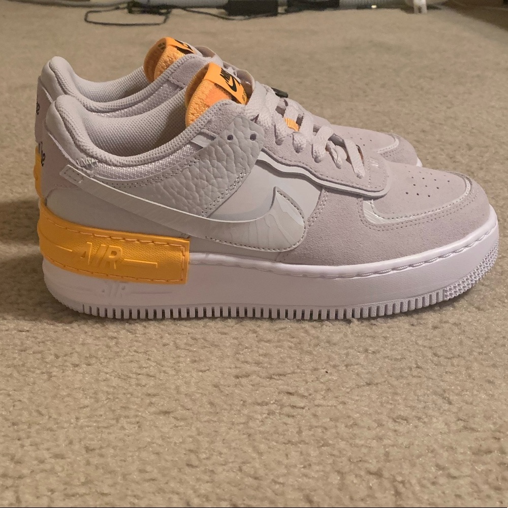 Nike Air Force 1 Shadow Vast Grey Laser Orange (W)